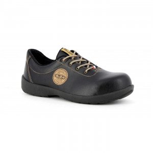 NOIR - Chaussure de sécurité S3 professionnelle de travail noire ISO EN 20345 S3 femme - PROMO manutention menage logistique ent