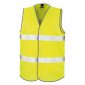 JAUNE - Gilet haute visibilité mixte professionnel de travail 100% Polyester EN 20471 Vêtements haute visibilité logistique chan