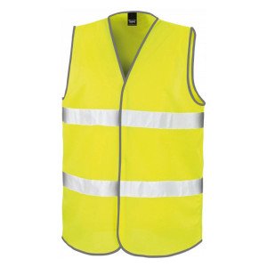 JAUNE - Gilet haute visibilité mixte professionnel de travail 100% Polyester EN 20471 Vêtements haute visibilité manutention cha