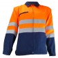 MARINE/ORANGE - Veste de travail professionnelle à manches longues homme manutention chantier logistique artisan