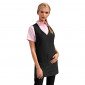 NOIR - Tablier de cuisine professionnel noir femme restauration restaurant cuisine serveur