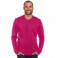 FUCHSIA - Tee-shirt professionnel de travail à manches longues homme aide a domicile infirmier auxiliaire de vie médical