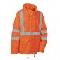 ORANGE - Veste de pluie haute visibilité professionnelle de travail mixte chantier logistique artisan transport