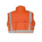 ORANGE - Veste de pluie haute visibilité professionnelle de travail mixte transport artisan logistique chantier