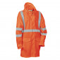 ORANGE - Veste de pluie haute visibilité professionnelle de travail homme artisan transport chantier manutention