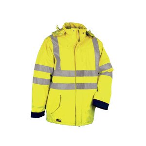 JAUNE/MARINE - Veste Haute visibilité professionnelle de travail homme artisan manutention chantier transport