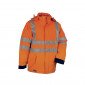 ORANGE/MARINE - Veste Haute visibilité professionnelle de travail homme logistique chantier manutention artisan