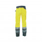 JAUNE - Pantalon haute visibilité professionnel de travail homme artisan logistique chantier manutention