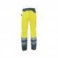 JAUNE - Pantalon haute visibilité professionnel de travail homme chantier logistique artisan manutention