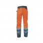 ORANGE - Pantalon haute visibilité professionnel de travail homme chantier logistique artisan manutention