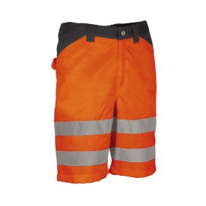 JAUNE/MARINE - Short Haute visibilité professionnel de travail homme transport artisan manutention chantier