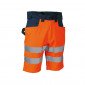 ORANGE/MARINE - Short professionnel de travail homme artisan logistique chantier transport