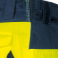 JAUNE/MARINE - Pantalon haute visibilité professionnel de travail mixte transport chantier manutention artisan