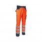 ORANGE/MARINE - Pantalon haute visibilité professionnel de travail mixte logistique artisan transport chantier