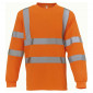 ORANGE - Tee-shirt professionnelle de travail à manches longues homme manutention artisan transport chantier