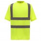 JAUNE - Tee-shirt professionnelle de travail à manches courtes mixte transport artisan logistique chantier