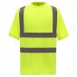 JAUNE - Tee-shirt professionnel de travail à manches courtes mixte transport artisan logistique chantier