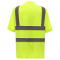JAUNE - Tee-shirt professionnel de travail à manches courtes mixte manutention artisan logistique chantier