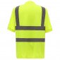 JAUNE - Tee-shirt professionnelle de travail à manches courtes mixte transport chantier logistique artisan