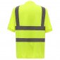 JAUNE - Tee-shirt professionnel de travail à manches courtes mixte transport artisan logistique chantier