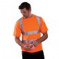 ORANGE - Tee-shirt professionnel de travail à manches courtes mixte logistique chantier manutention artisan