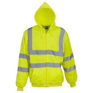 JAUNE - Sweat professionnel de travail mixte chantier logistique artisan transport