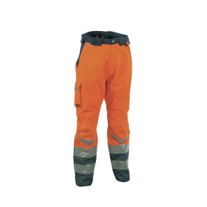 ORANGE - Pantalon haute visibilité professionnel de travail homme chantier transport artisan logistique