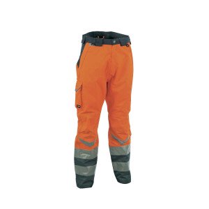 ORANGE - Pantalon haute visibilité professionnel de travail homme artisan transport chantier logistique