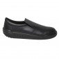 NOIR - Chaussure de cuisine de sécurité S2 professionnelle de travail blanche noire en cuir ISO EN 20345 S2 mixte restauration