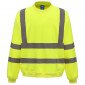 JAUNE - Sweat shirt Haute visibilité professionnel de travail homme artisan transport chantier manutention