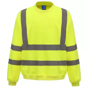 JAUNE - Sweat shirt Haute visibilité professionnel de travail homme transport artisan manutention chantier