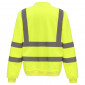 JAUNE - Sweat shirt Haute visibilité professionnel de travail homme manutention chantier logistique artisan