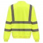 JAUNE - Sweat shirt Haute visibilité professionnel de travail homme artisan transport chantier manutention