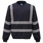 MARINE - Sweat shirt Haute visibilité professionnel de travail homme artisan transport chantier manutention