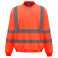 ORANGE - Sweat shirt Haute visibilité professionnel de travail homme manutention chantier logistique artisan
