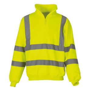 JAUNE - Sweat Haute visibilité professionnelle de travail homme transport chantier logistique artisan