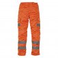 ORANGE - Pantalon haute visibilité professionnel de travail homme artisan logistique chantier transport