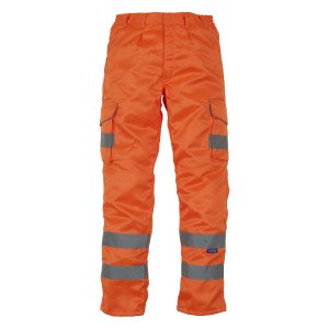 ORANGE - Pantalon haute visibilité professionnel de travail homme logistique artisan manutention chantier