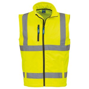 JAUNE - Softshell Haute visibilité professionnelle de travail homme chantier transport artisan logistique