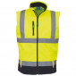 JAUNE/MARINE - Softshell Haute visibilité professionnelle de travail homme logistique chantier manutention artisan