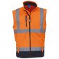 ORANGE/MARINE - Softshell Haute visibilité professionnelle de travail homme logistique chantier manutention artisan