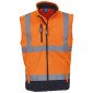 ORANGE/MARINE - Softshell Haute visibilité professionnelle de travail homme manutention chantier logistique artisan