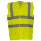 JAUNE - Gilet Haute visibilité professionnel de travail mixte transport artisan logistique chantier