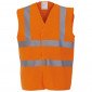 ORANGE - Gilet Haute visibilité professionnel de travail mixte logistique artisan manutention chantier