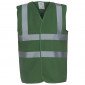 VERT - Gilet Haute visibilité professionnel de travail mixte logistique artisan manutention chantier