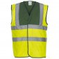 VERT/JAUNE - Gilet Haute visibilité professionnel de travail mixte logistique artisan manutention chantier