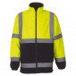 JAUNE/MARINE - Veste Haute visibilité professionnelle de travail homme artisan manutention chantier logistique