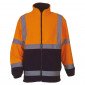 ORANGE/MARINE - Veste Haute visibilité professionnelle de travail homme artisan manutention chantier logistique