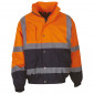 ORANGE/MARINE - Blouson Haute visibilité professionnel de travail homme transport artisan manutention chantier