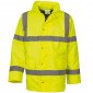 JAUNE - Parka Haute visibilité professionnel de travail homme manutention artisan transport chantier